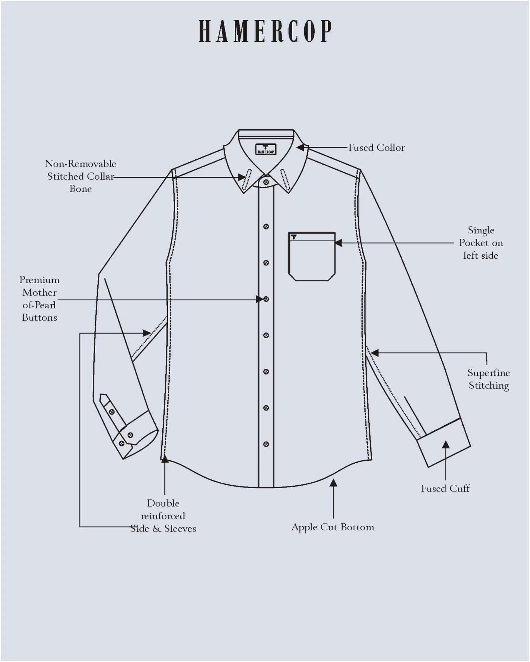 Atlas Blue With White Twill Check Premium Cotton Shirt