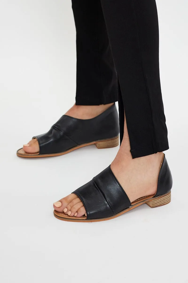 Black Side Cut Out Flats