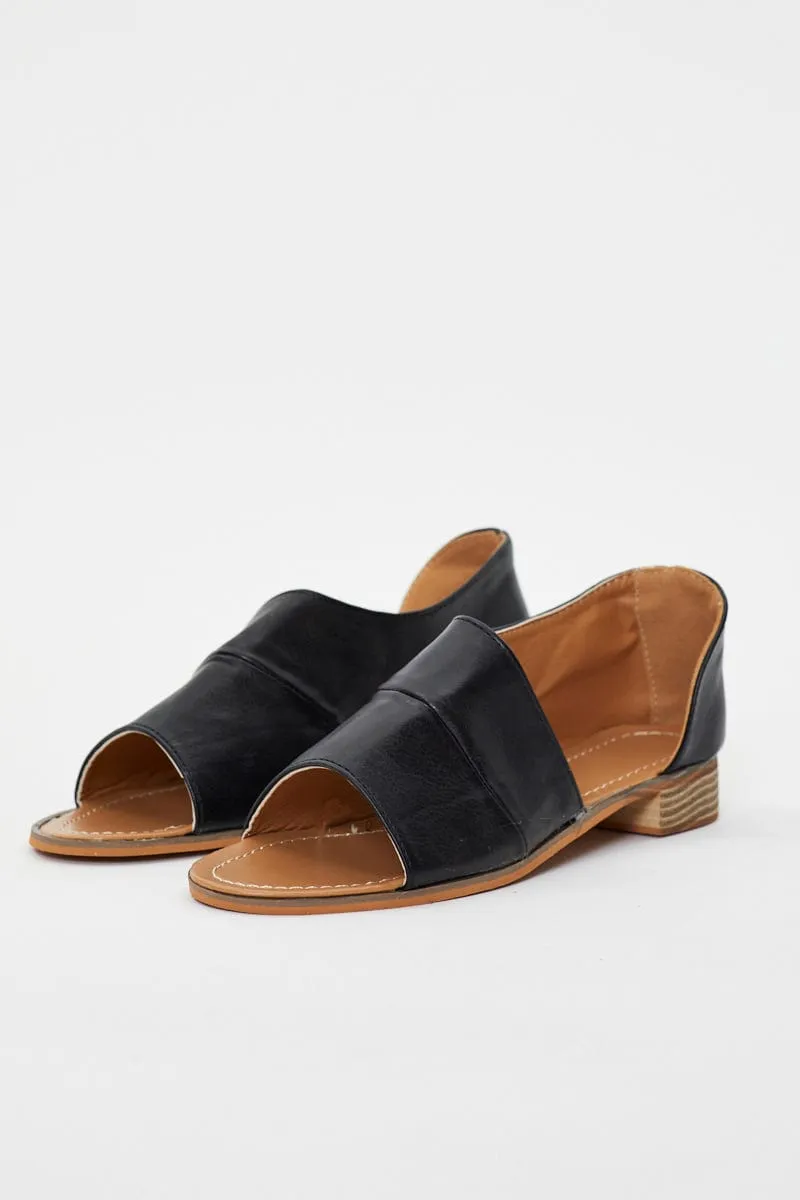 Black Side Cut Out Flats