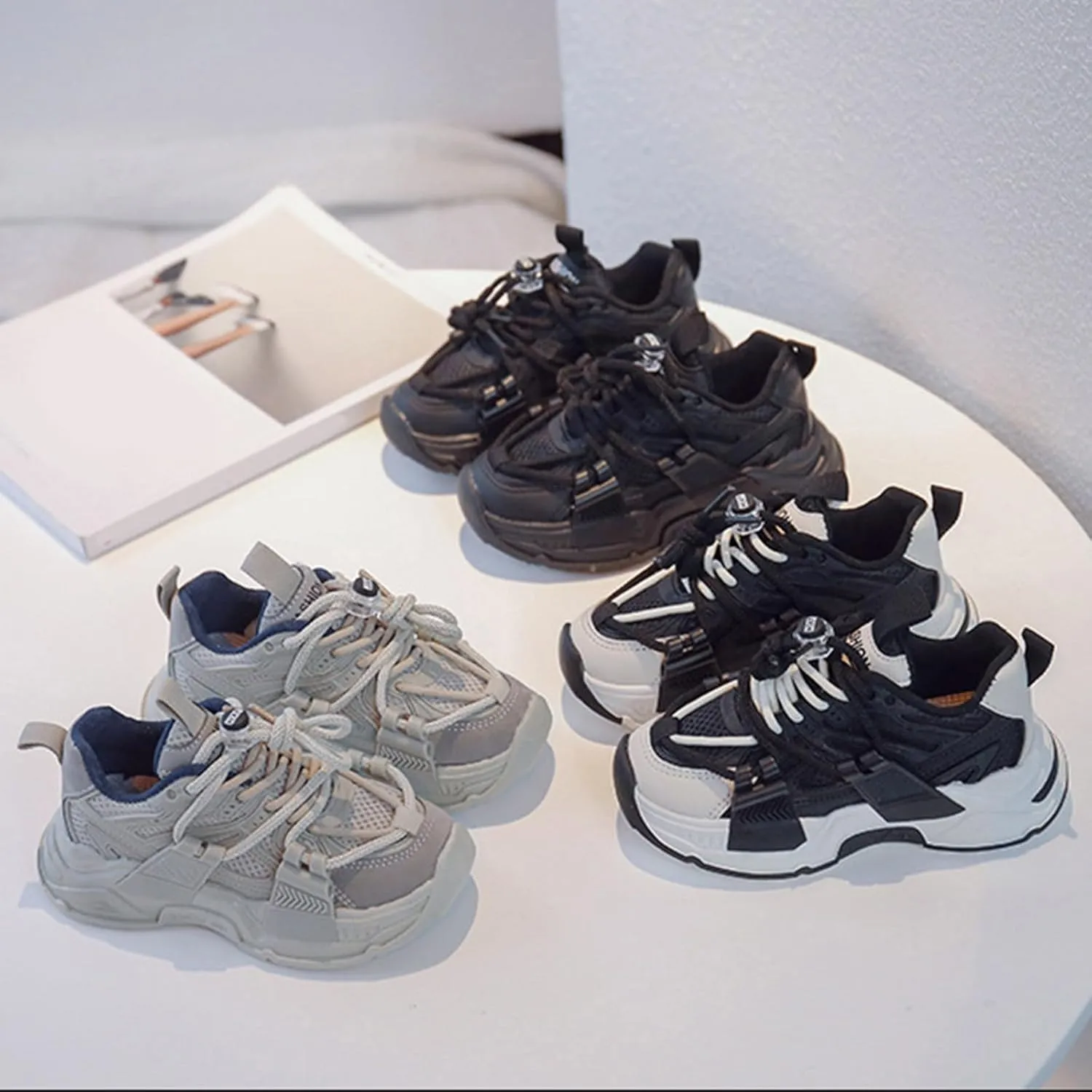 Boys Girls Mesh Spring Sneaker Kids Tennis Non Slip Athletic Running Walking Lightweight Lace Up for Little/Big Kids