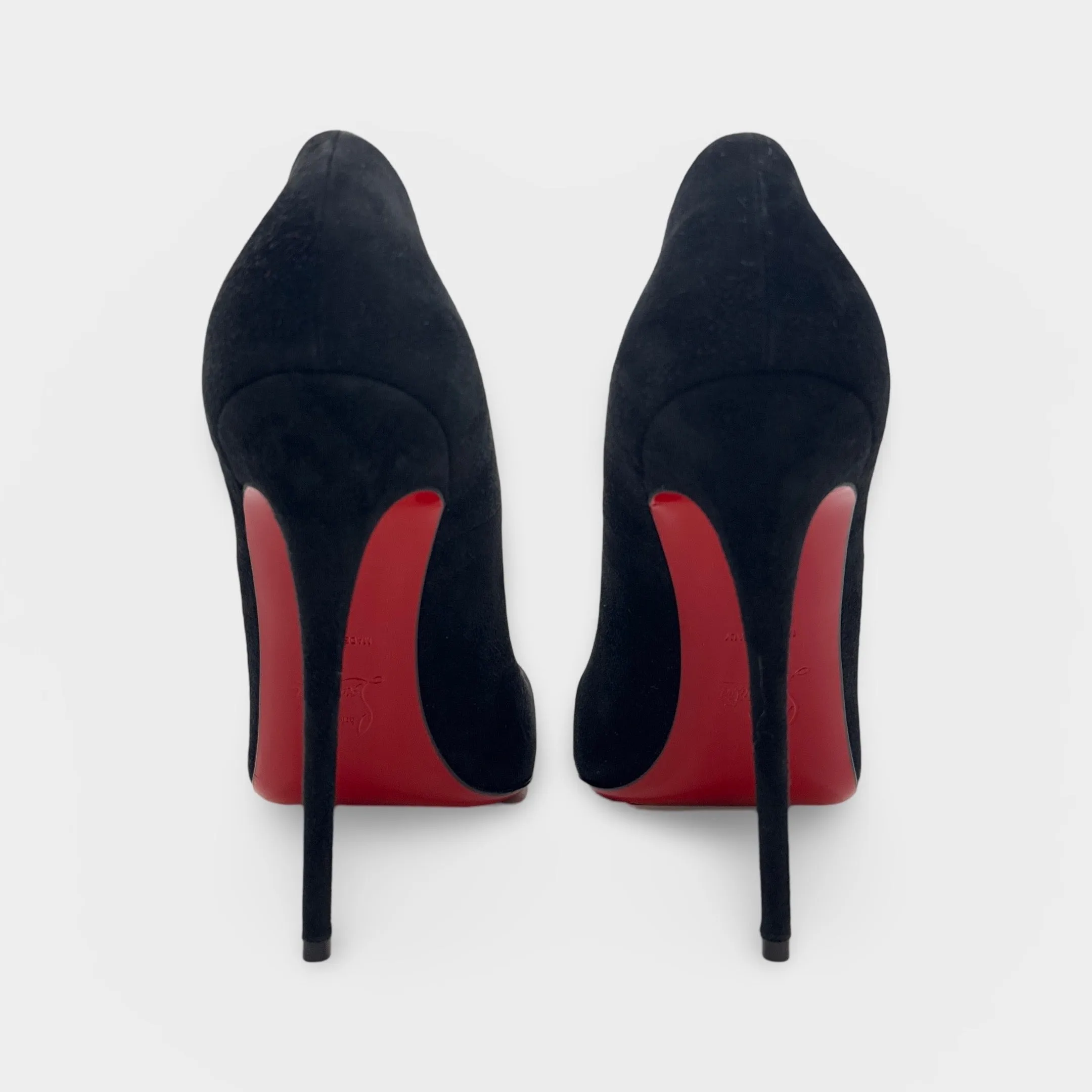 Christian Louboutin So Kate Black Suede Pumps