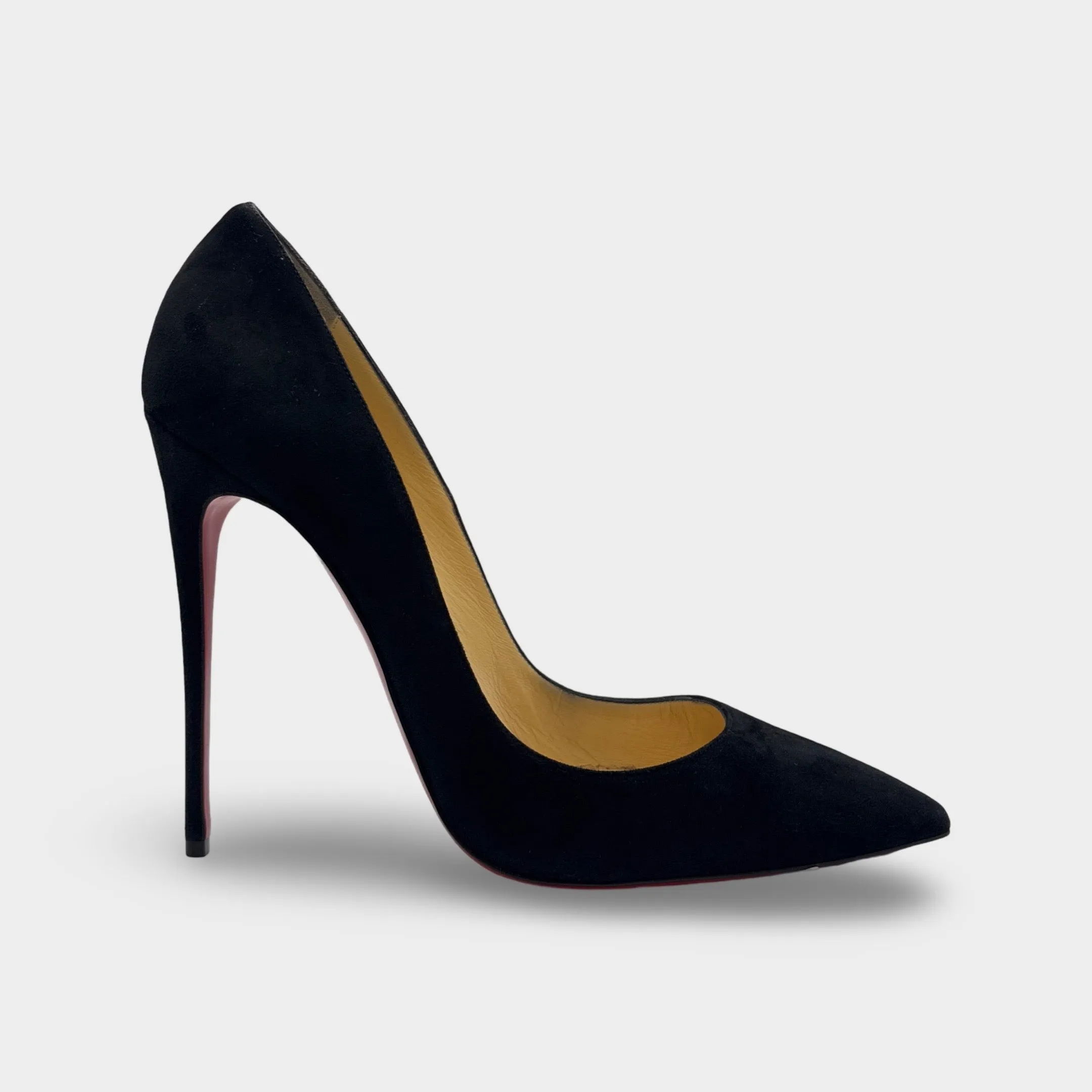 Christian Louboutin So Kate Black Suede Pumps