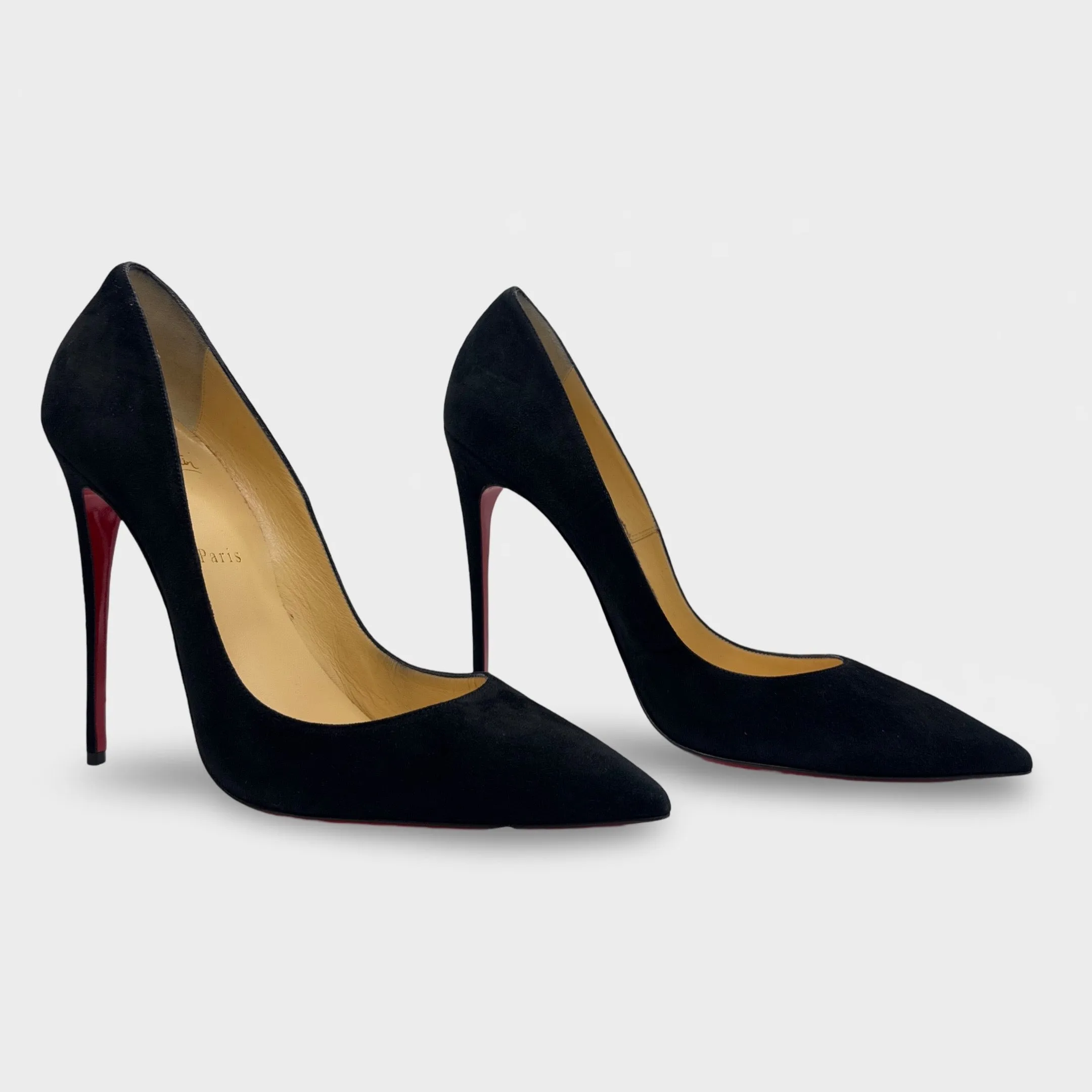 Christian Louboutin So Kate Black Suede Pumps