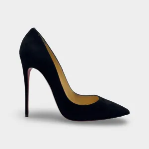 Christian Louboutin So Kate Black Suede Pumps