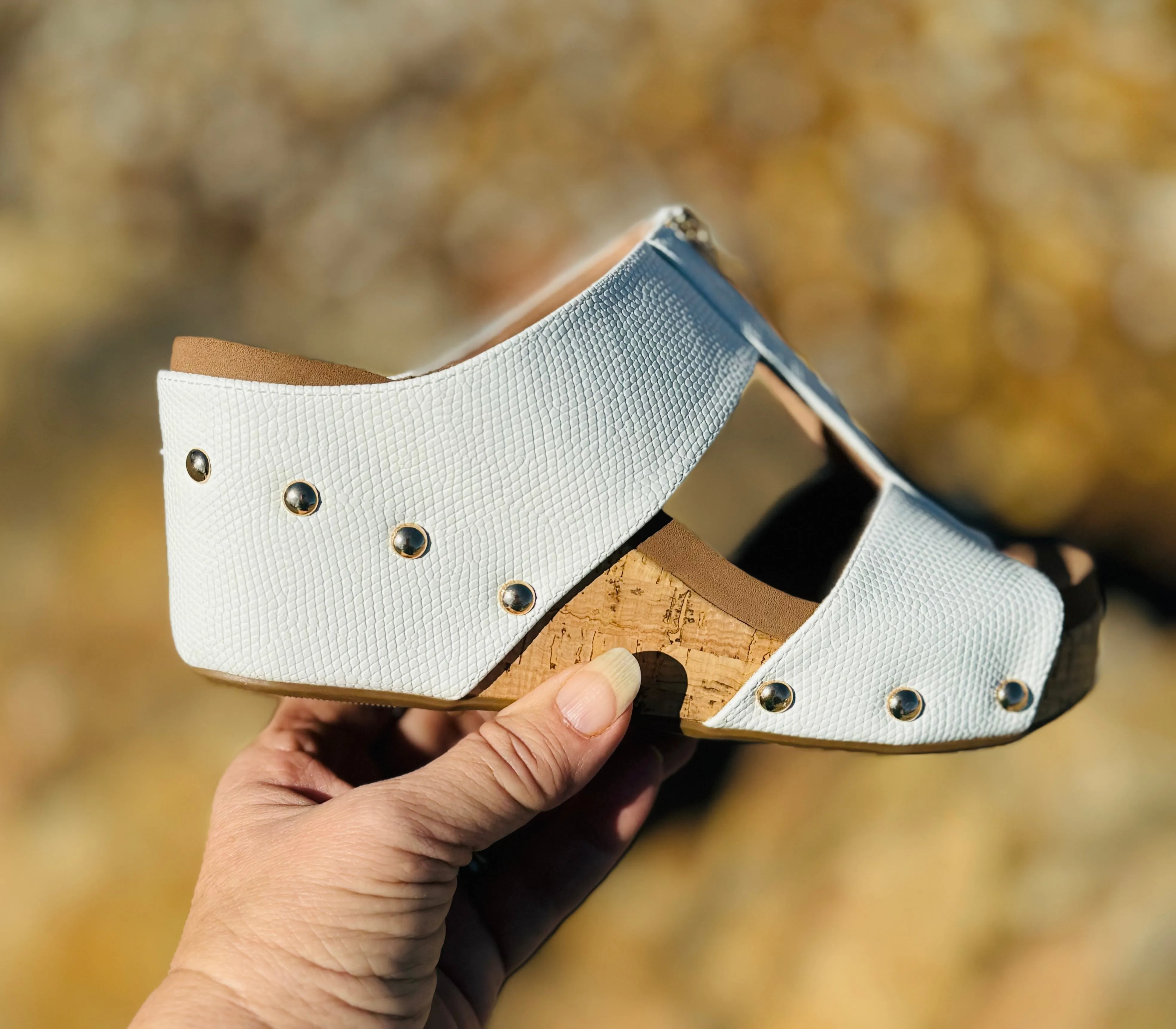 Corky's Taboo Wedge Sandal in White