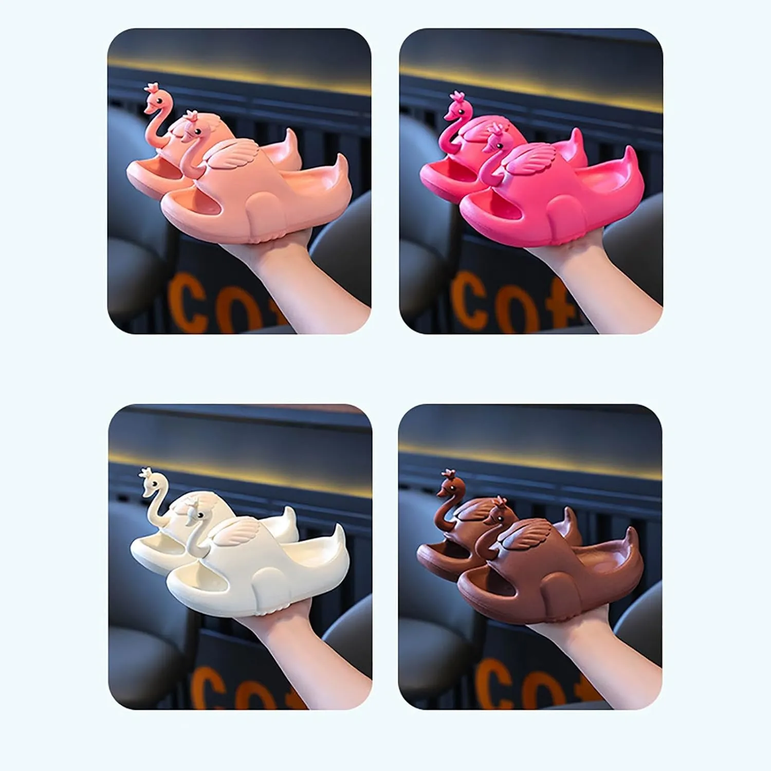 Dinosaur Slides for Boys Girls, Kids Cloud Soft Shower Slippers, Cute Cartoon Sandals Thick Sole Memory Foam Shoes
