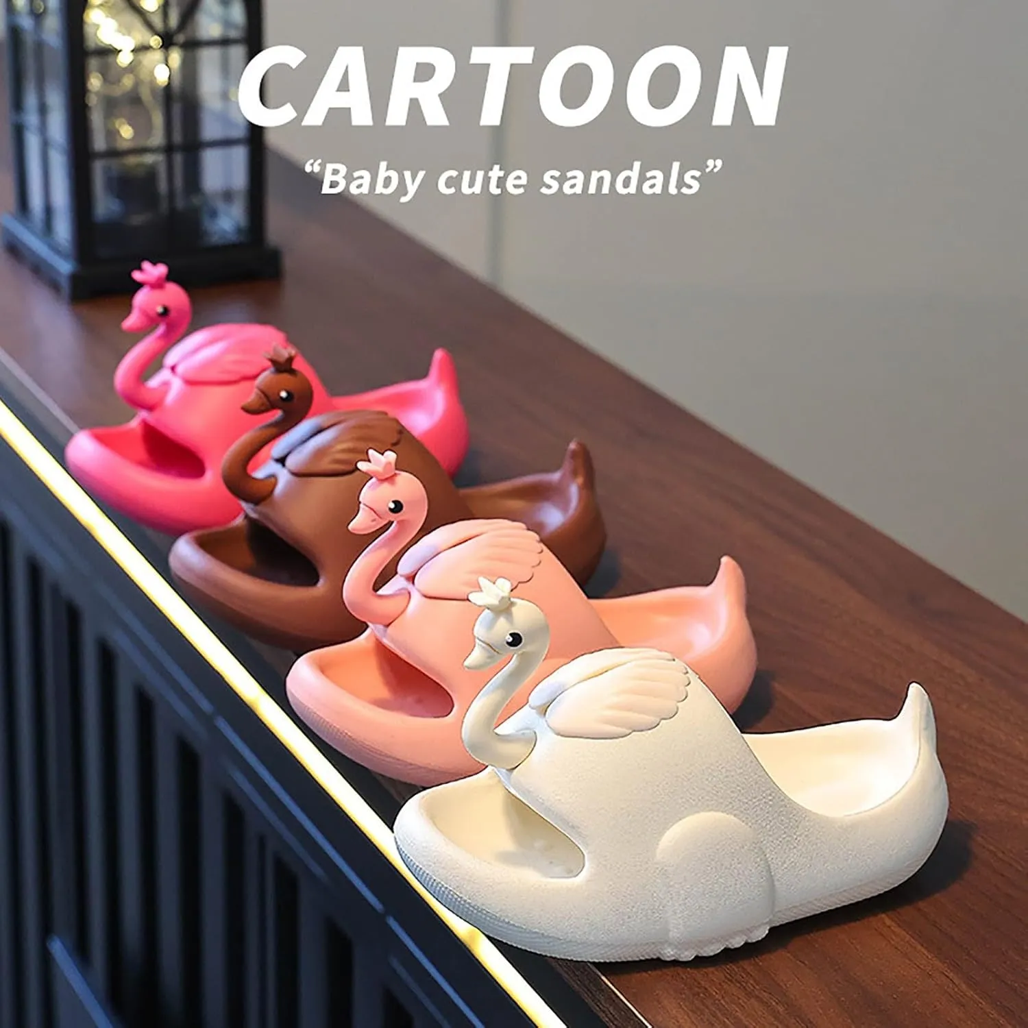 Dinosaur Slides for Boys Girls, Kids Cloud Soft Shower Slippers, Cute Cartoon Sandals Thick Sole Memory Foam Shoes