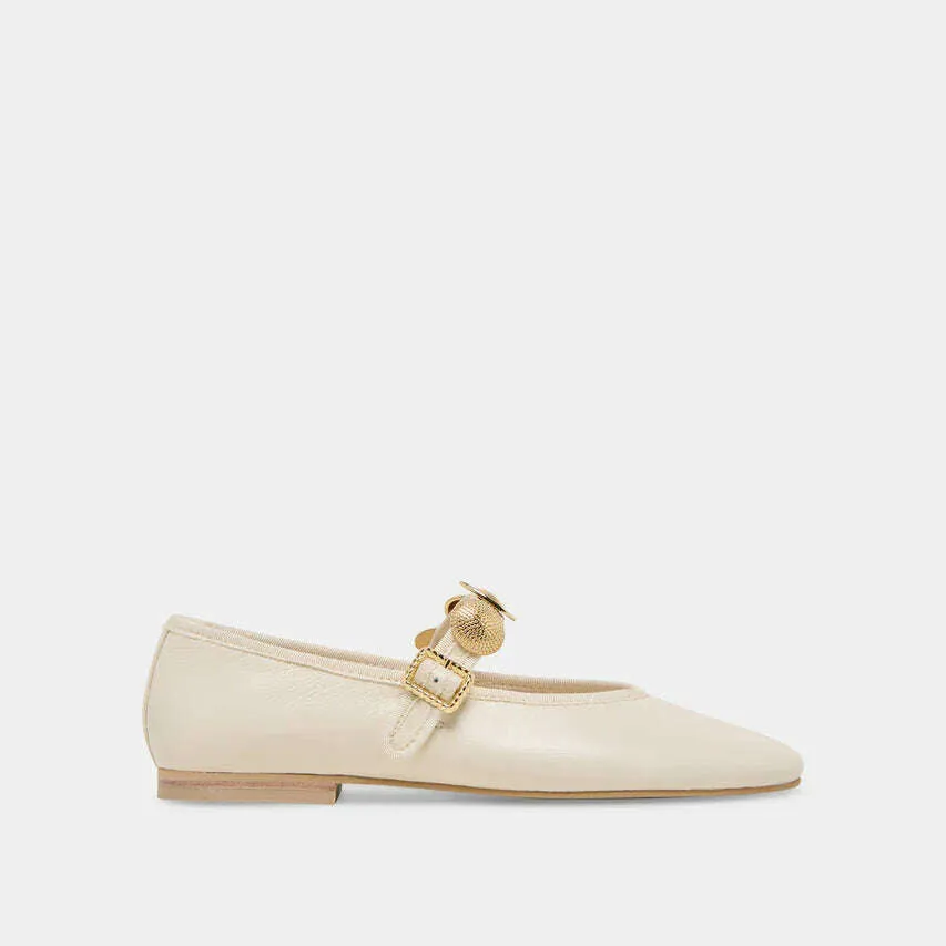 Dolce Vita Relan Ballet Flats Off White Leather