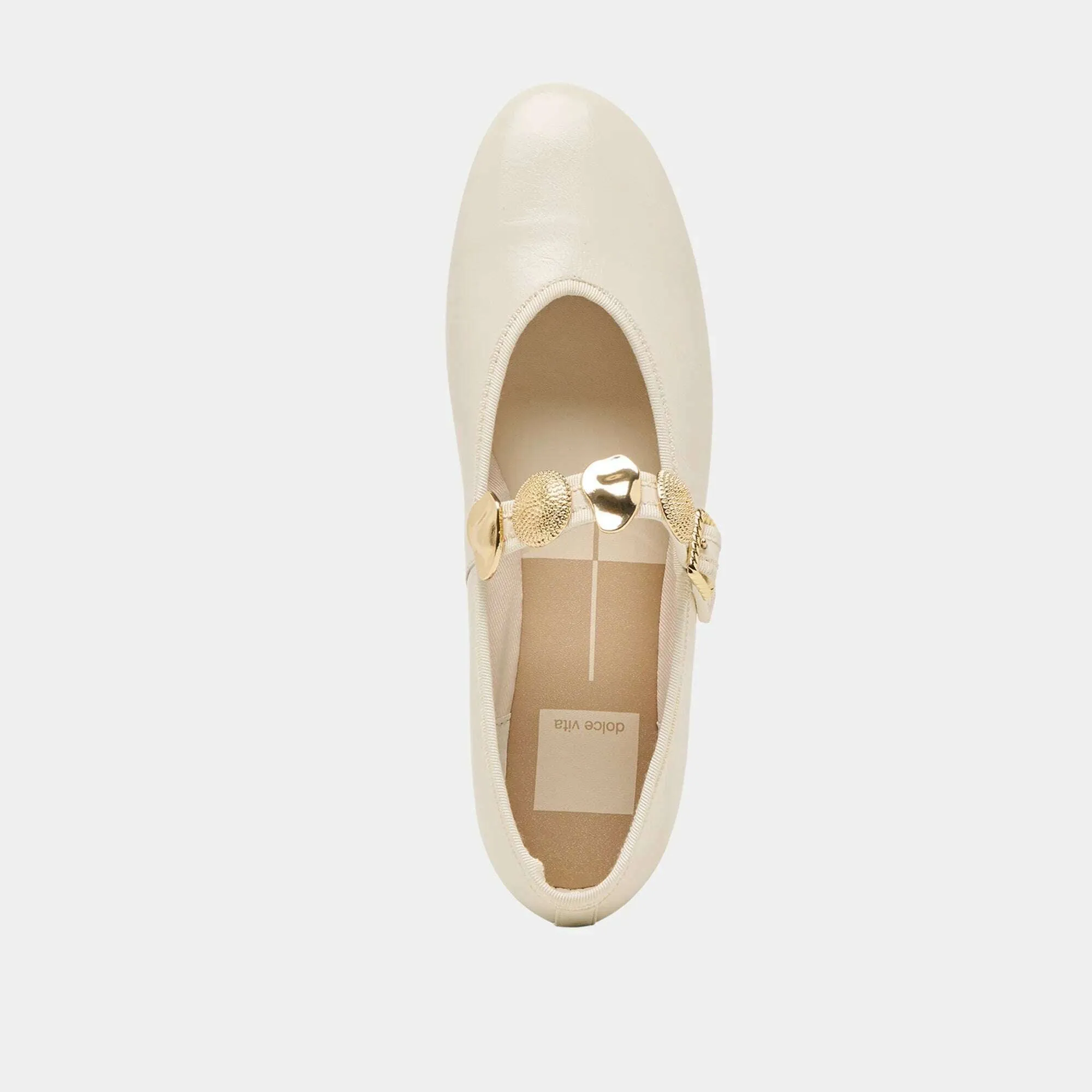 Dolce Vita Relan Ballet Flats Off White Leather