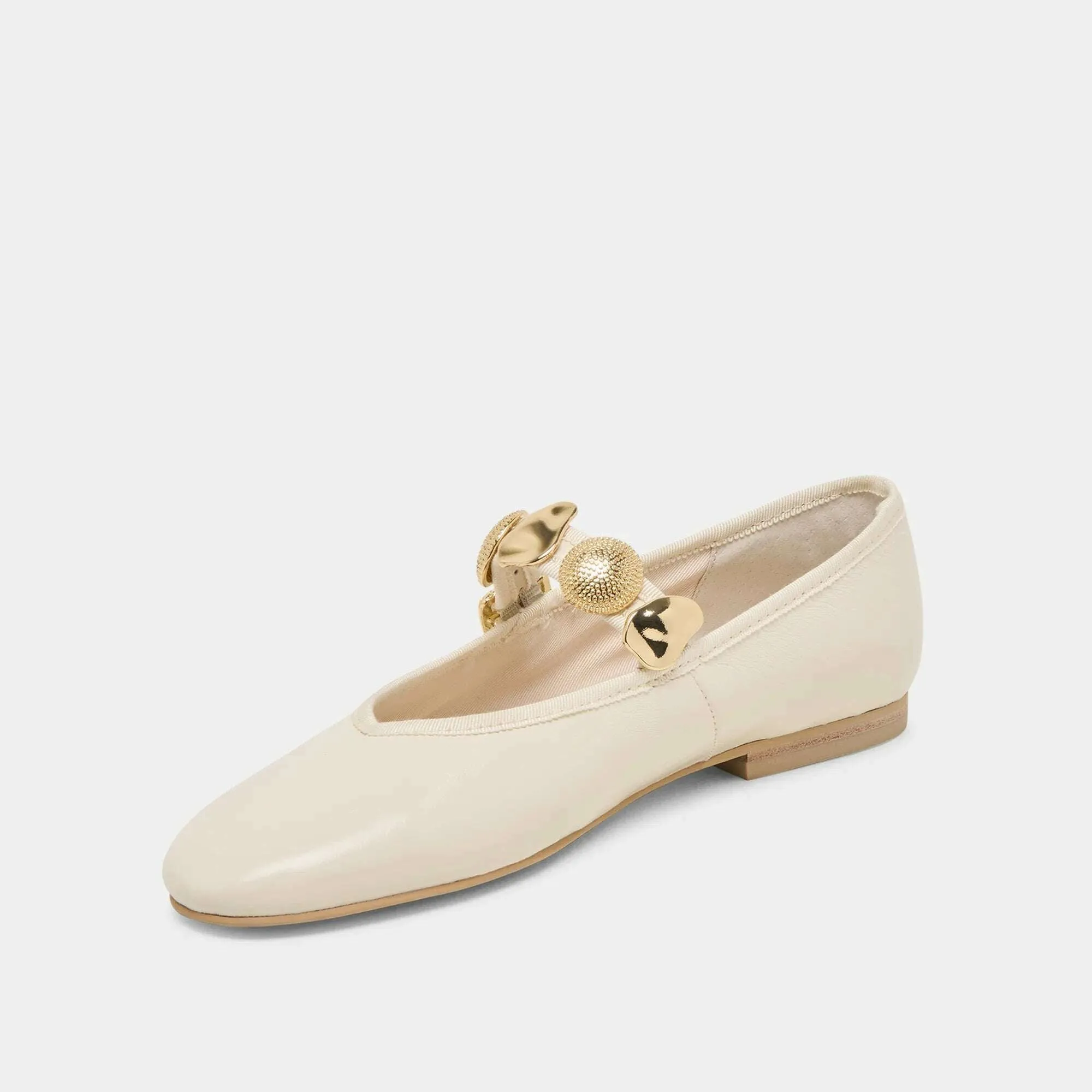 Dolce Vita Relan Ballet Flats Off White Leather