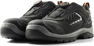 Elite Safety Shoe 2251  Durable Full-Grain Leather, Composite Toe, Puncture Resistant, Slip Resistant, Quick Lace System & Electrical Hazard Protection, 13 Black