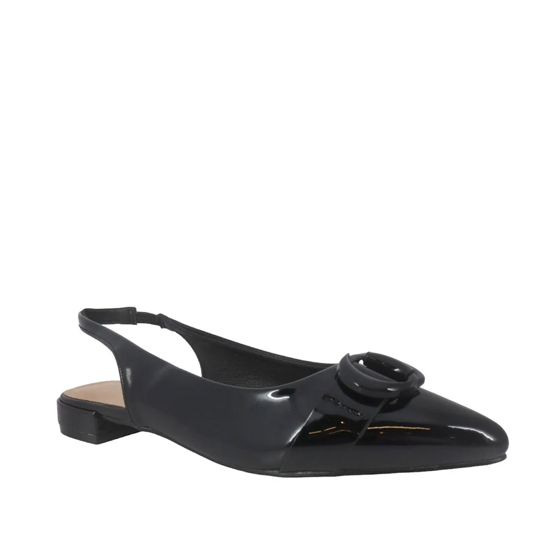 Flats Slingback Anneli color negro para mujer