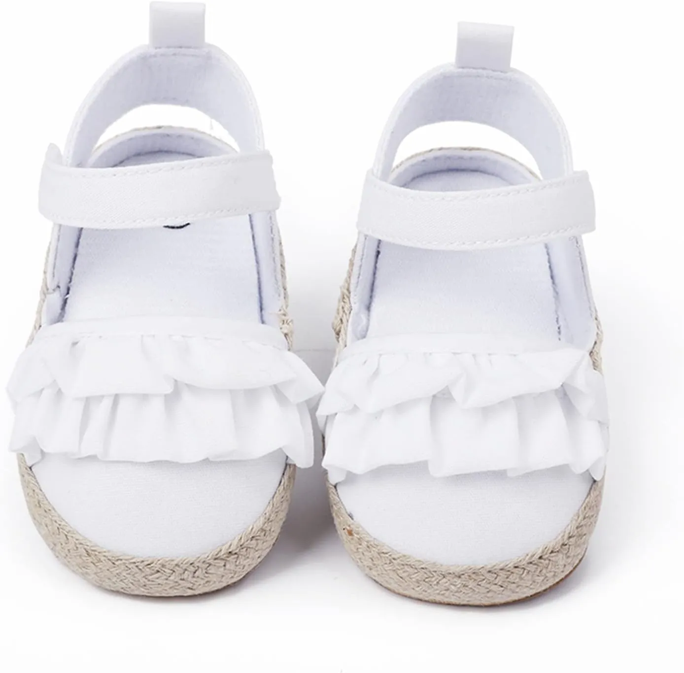Infant Girls Ruffles First Walking Shoes Toddler Closed Toe Soft Flat Sandals Baby Cute Sweet 2025 Dress Shoes