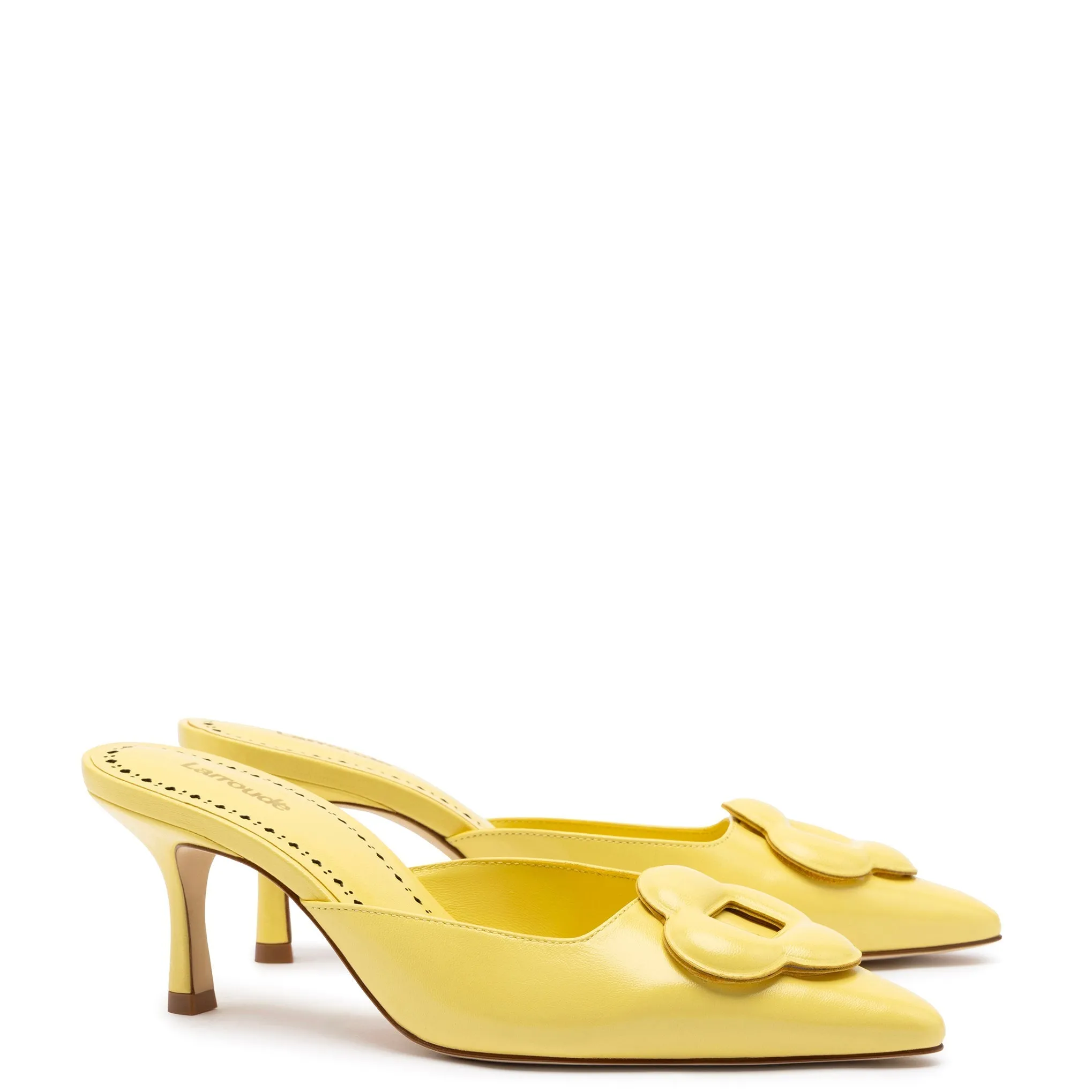 Larroude Flora Pump In Lemonade Leather