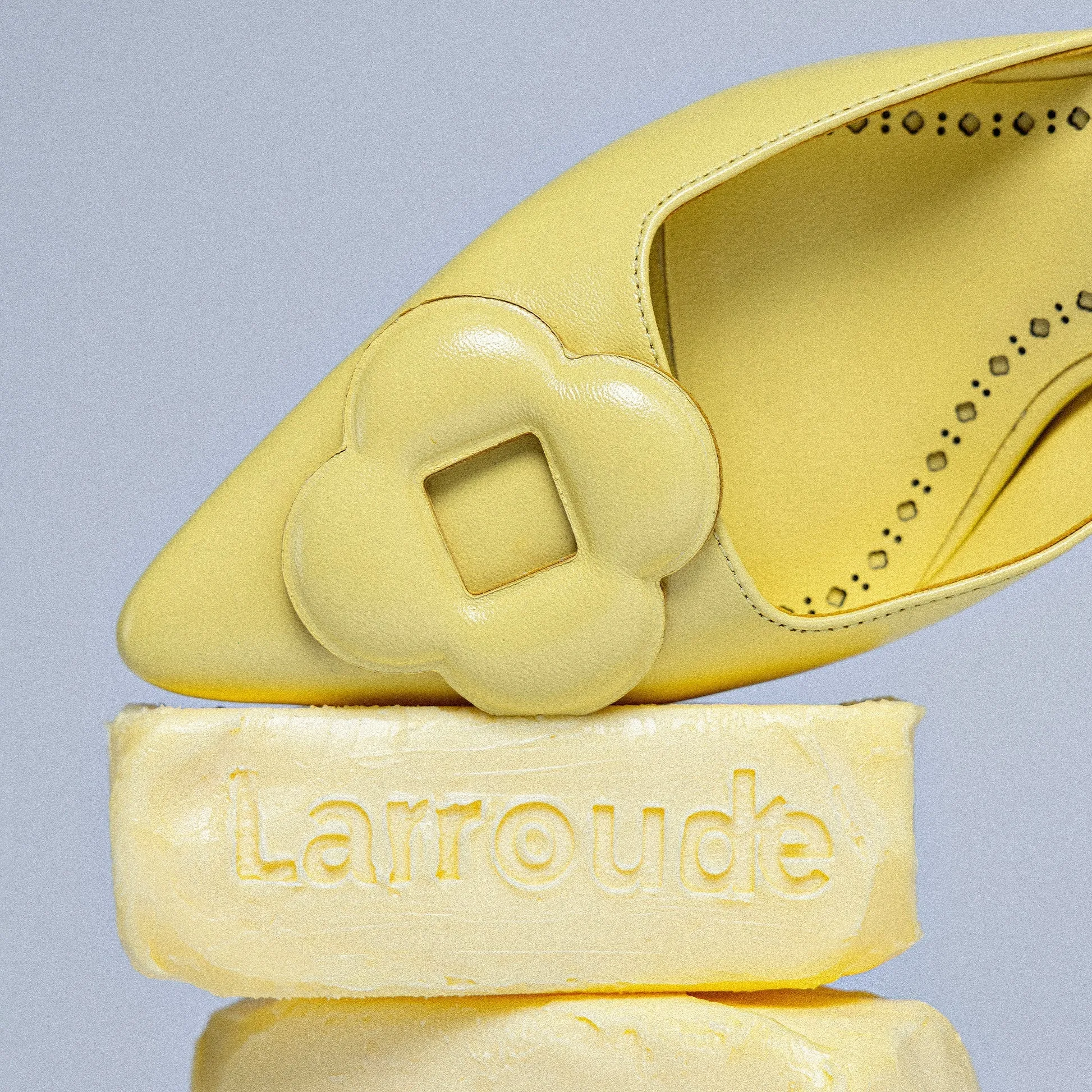 Larroude Flora Pump In Lemonade Leather
