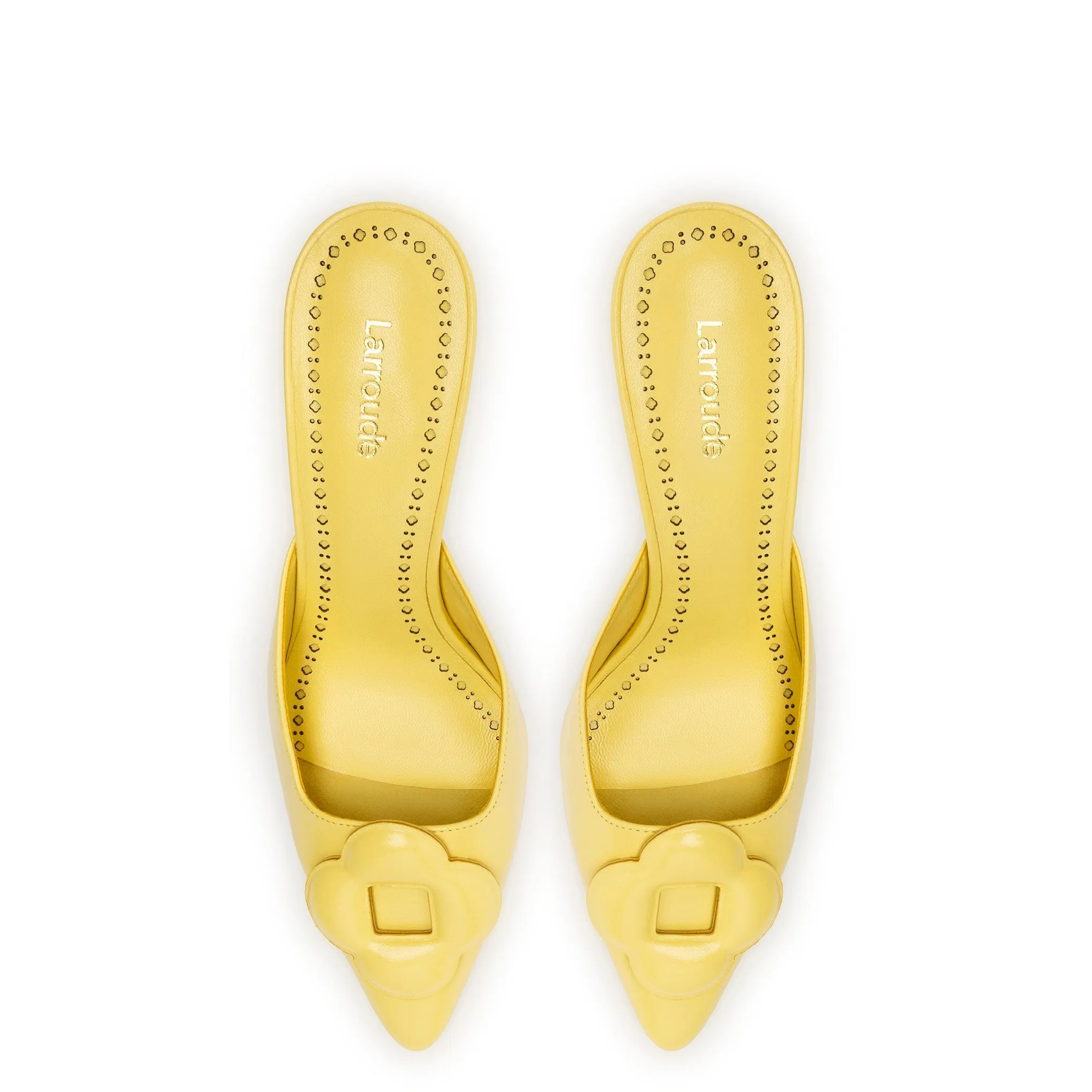 Larroude Flora Pump In Lemonade Leather