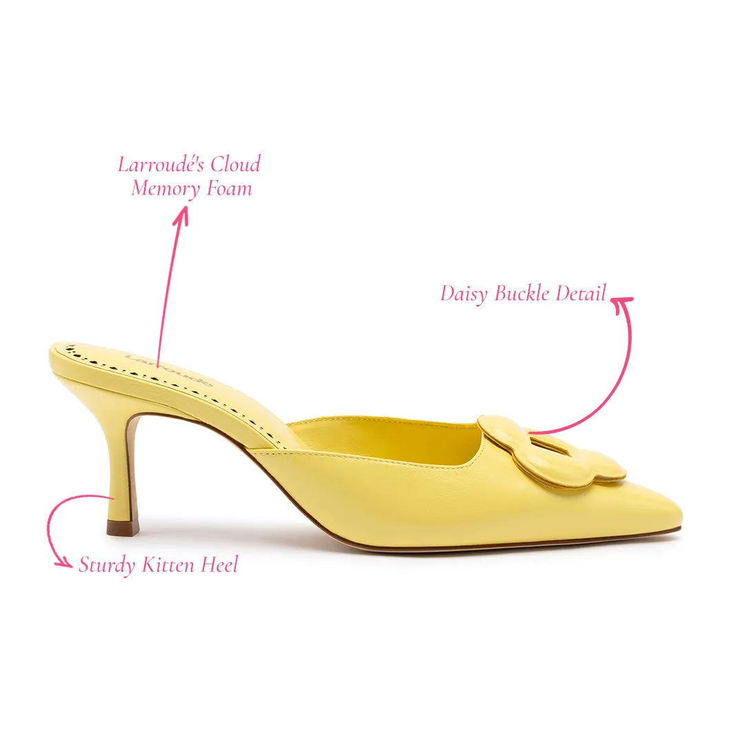Larroude Flora Pump In Lemonade Leather