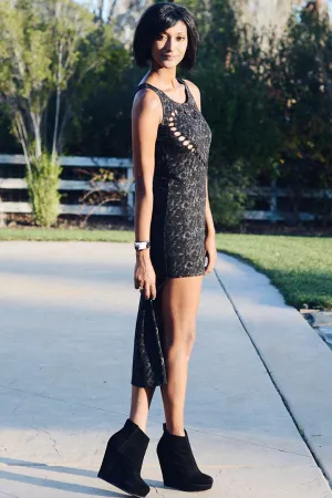 Loving Heart Acid Washed High-Low Dress