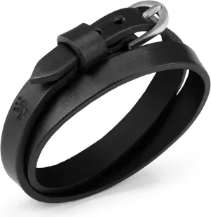 Mens Leather Bracelet Wrap 2x - Adjustable Buckle Strap Wristband for Men, Double Layer Vacation Summer Cali Vibes BEACH SURF Party Festival Club, for Surfer, Boyfriend