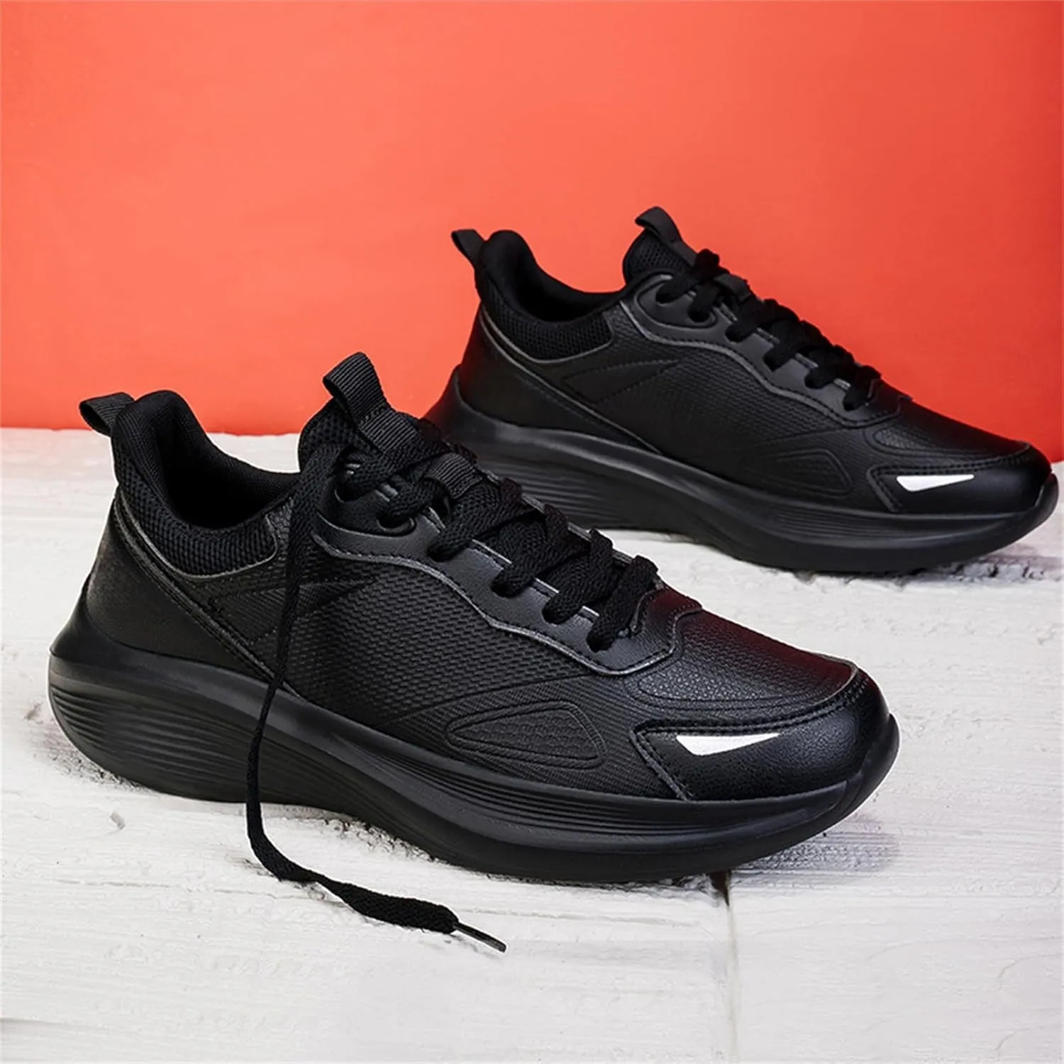 Men's Slip On Walking Shoes Lace Up Low Top Casual Sneakers for Gym Tennis Workout Comfortable Lightweight Breathable Running Sneaker