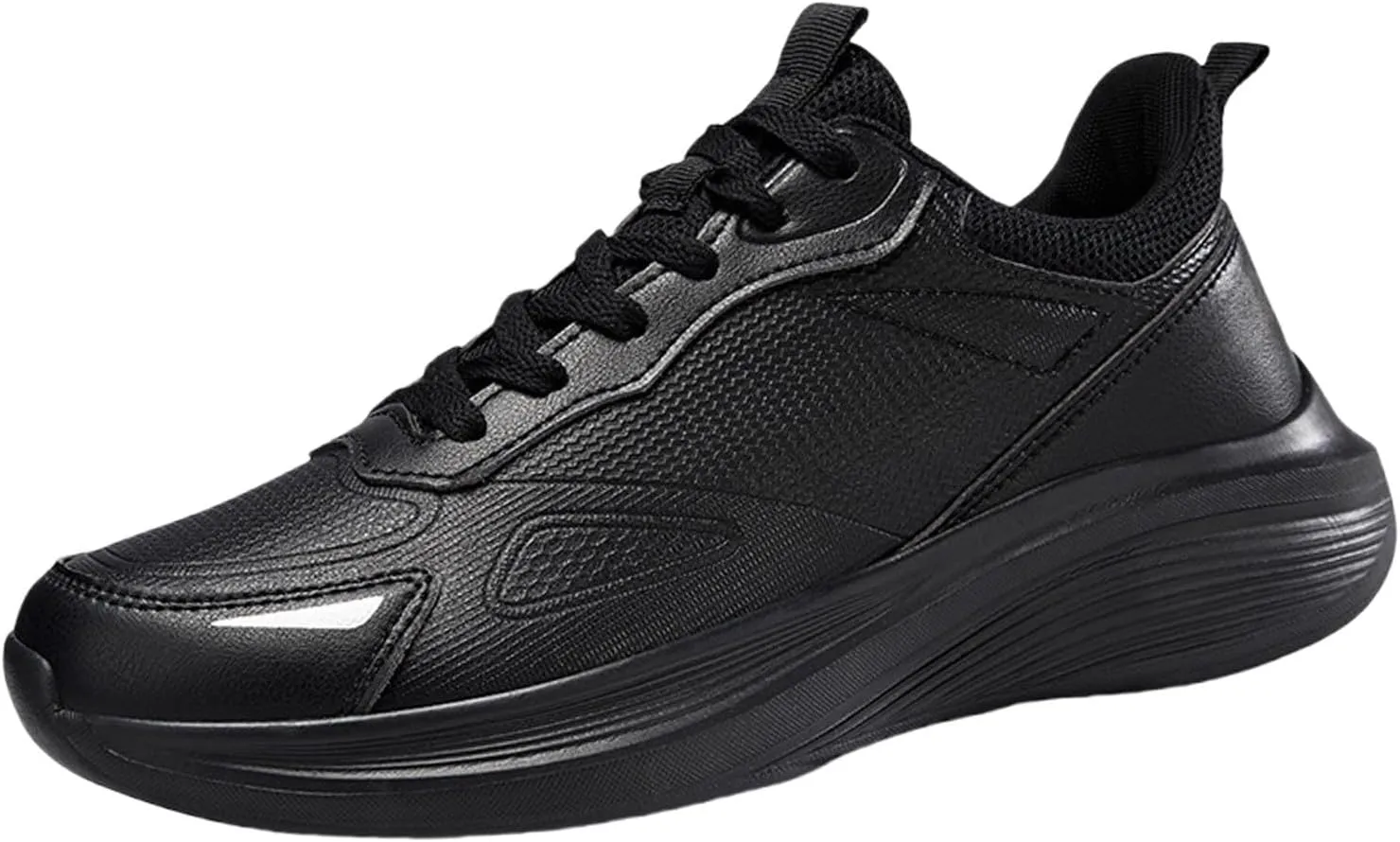 Men's Slip On Walking Shoes Lace Up Low Top Casual Sneakers for Gym Tennis Workout Comfortable Lightweight Breathable Running Sneaker