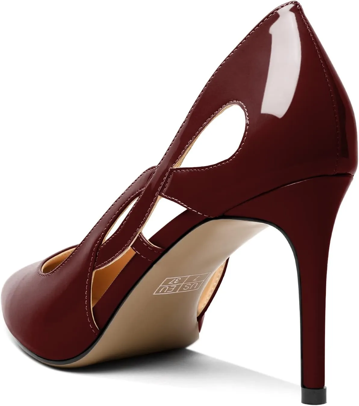 Mettesally Womens High Heel Pumps Pointed Closed Toe Heeled Shoes Stiletto High Heels Slip On Cross Strap Dress Party Shoes