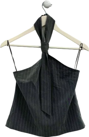 Modstrom Grey Pinstripe EmiliaMD Tie Top XS