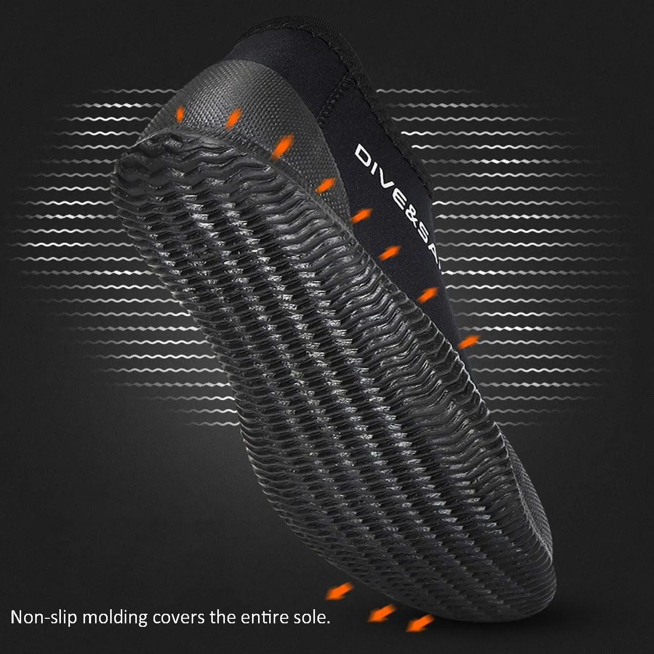 Neoprene Wetsuit Boots Diving Boots with Anti-Slip Rubber Sole for Men & Women 3mm Scuba Booties for Beach Boat Surf Lake Kayak Water Sports