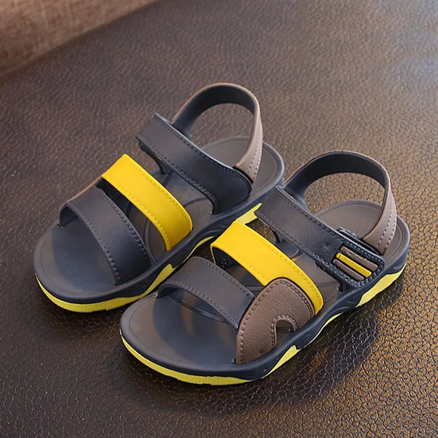 Open Toe Sandals for Boys Girls, Kids Unisex Summer Outdoor Athletic Sport Sandals, Non-Slip Casual Walking Footwear