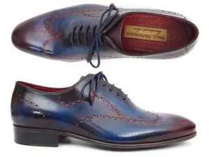 Paul Parkman Men's Wingtip Oxfords Blue & Purple (ID#741-PRP)