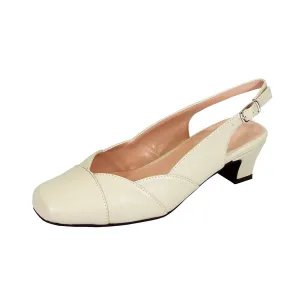 PEERAGE Eve Women's Wide Width Leather Slingback Dress Pumps