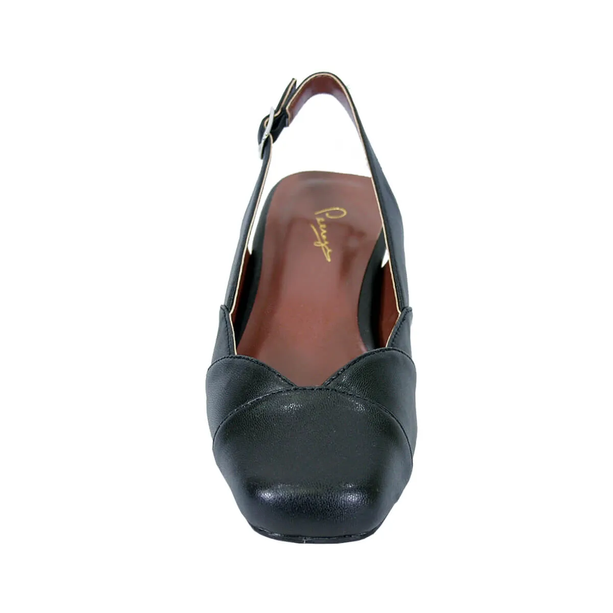 PEERAGE Eve Women's Wide Width Leather Slingback Dress Pumps