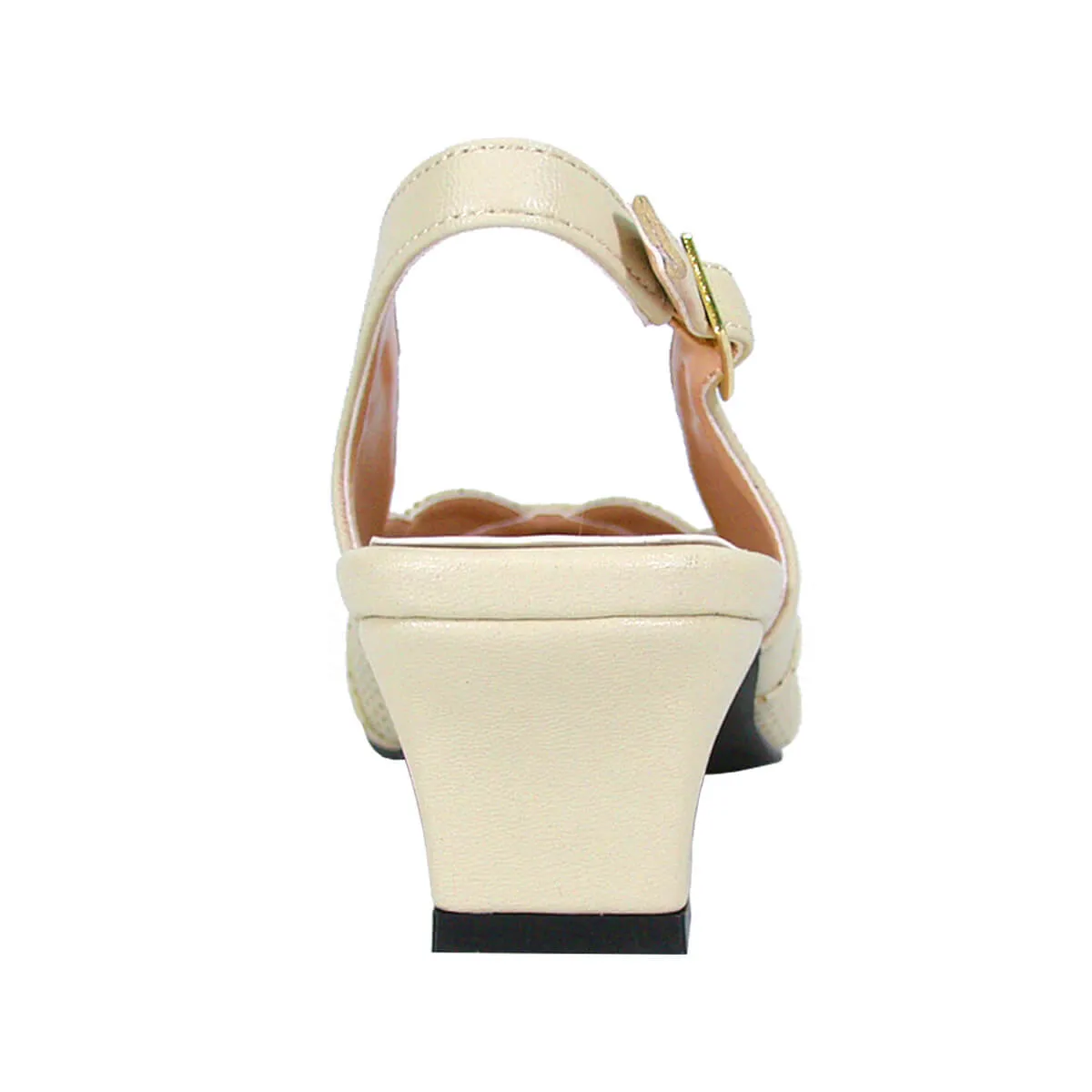 PEERAGE Eve Women's Wide Width Leather Slingback Dress Pumps