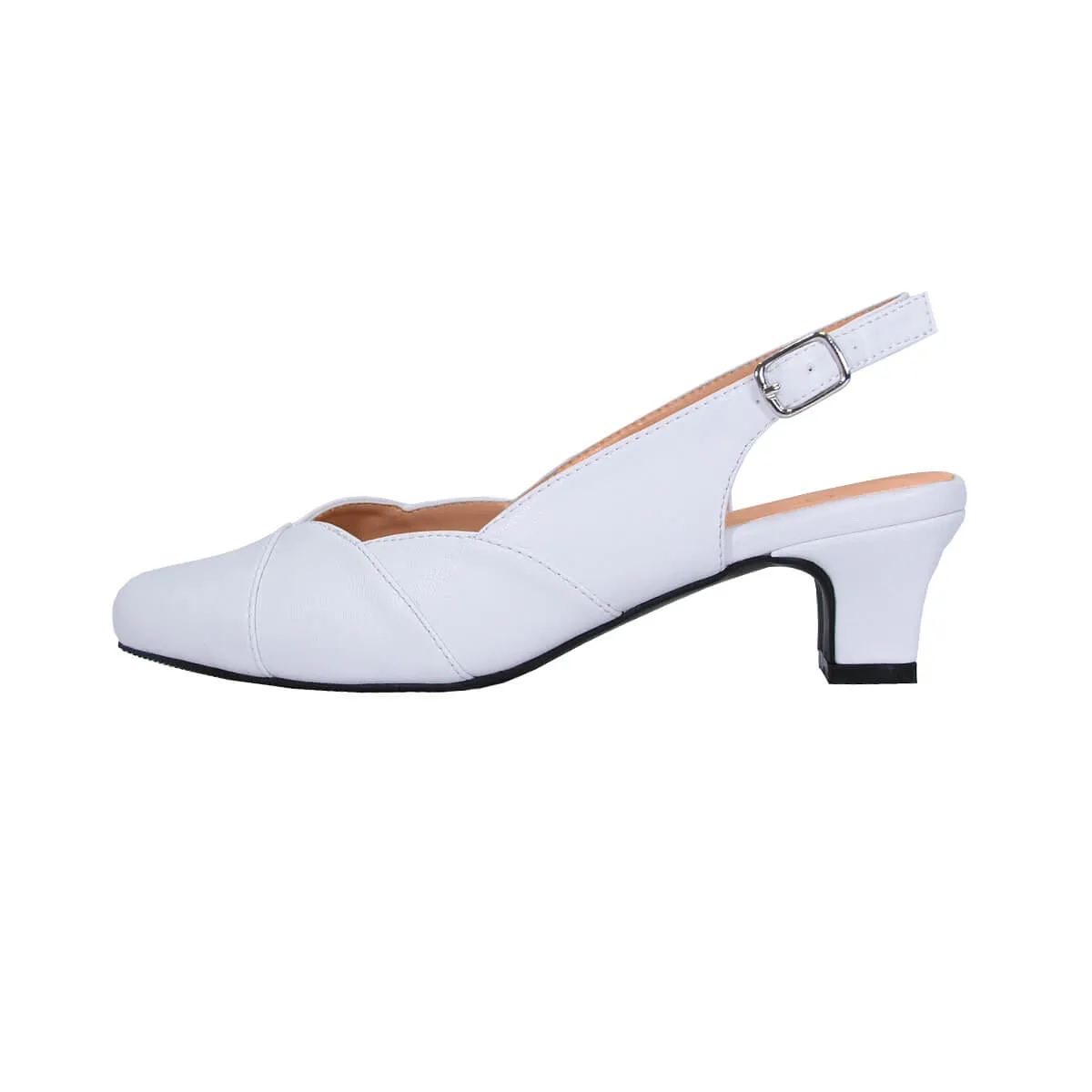 PEERAGE Eve Women's Wide Width Leather Slingback Dress Pumps