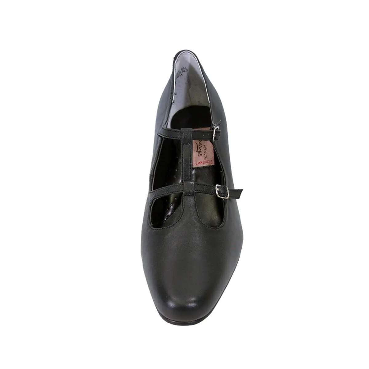 PEERAGE Helena Women's Wide Width T-strap Leather Shoes