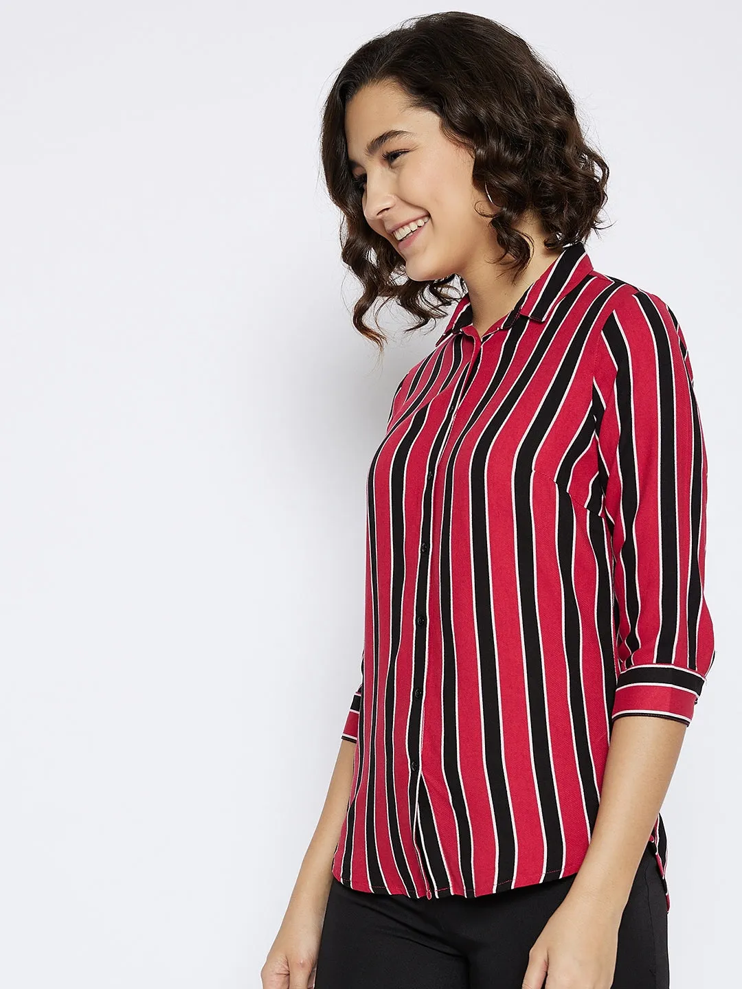 Pink Striped Slim Fit shirt