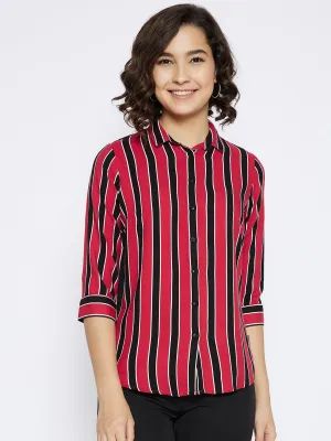 Pink Striped Slim Fit shirt
