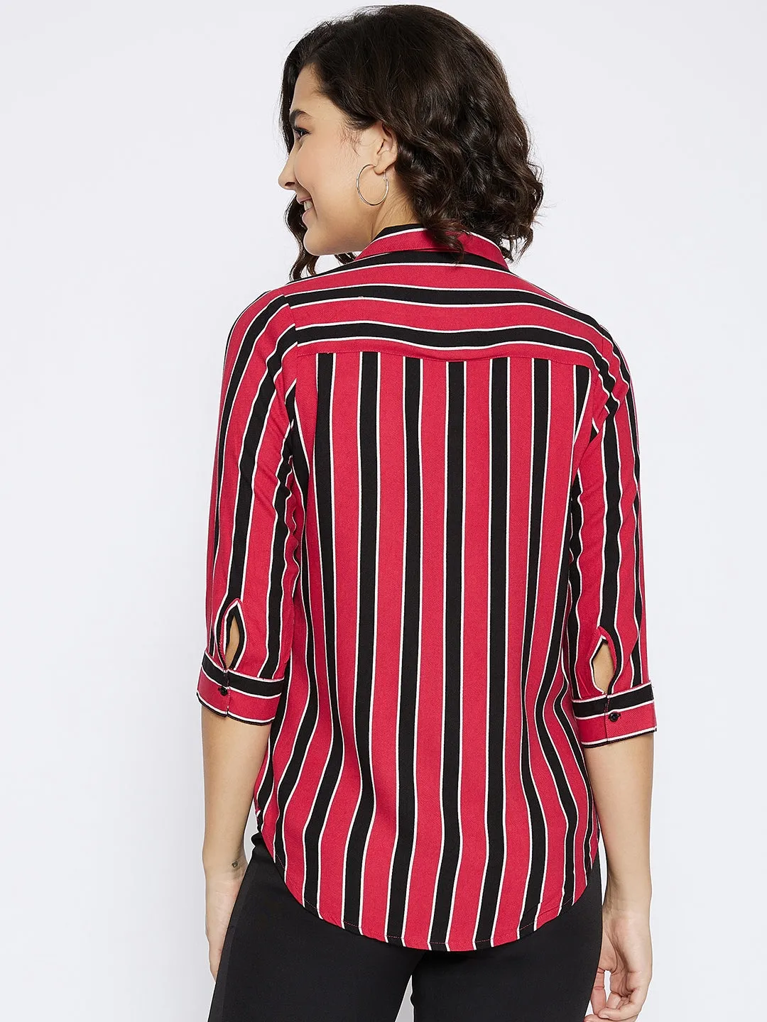 Pink Striped Slim Fit shirt