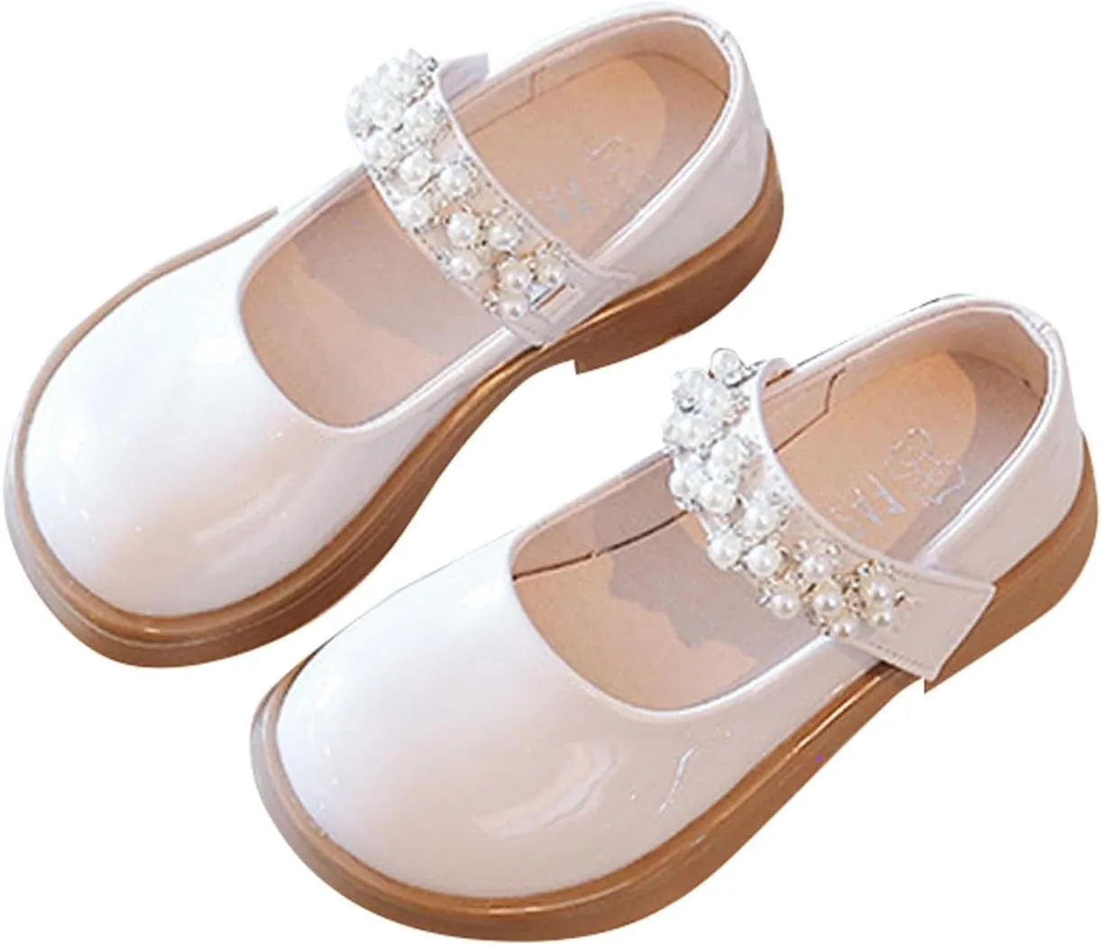 Round Toe Mary Jane Dress Shoes for Flower Girls Kids Soft Leather Dance Shoes Toddler Girls Sandals for Party
