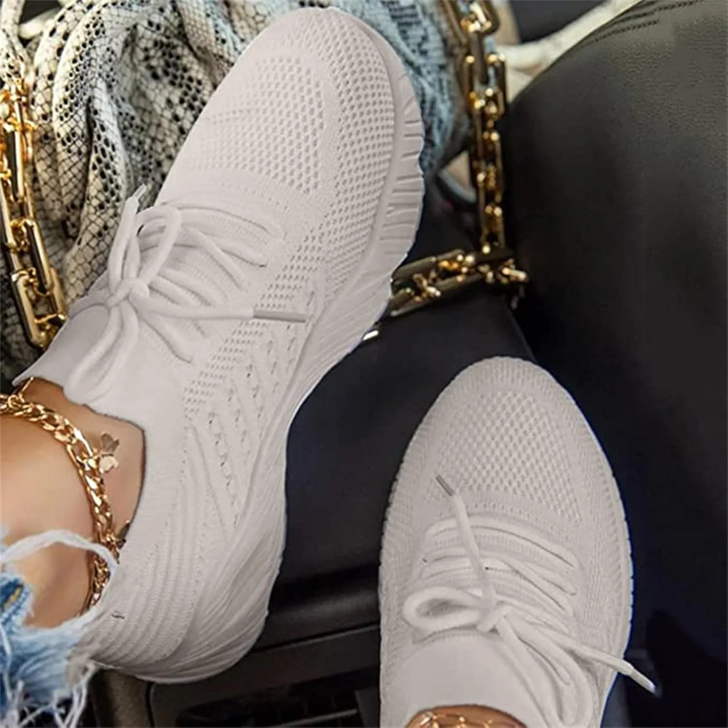Shoes for Women Sneakers Slip On Walking Tennis Shoes Memory Foam Lightweight Casual Sneakers Gym Mesh Running Shoes