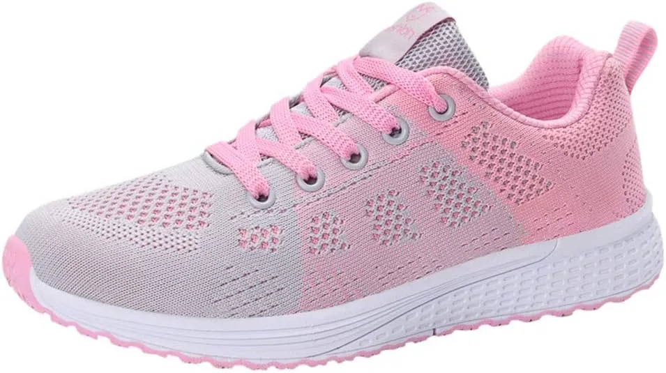 Sneakers for Women Casual Mesh Breathable Lace Up Walking Tennis Shoes Womens Wide Casual Work Shoes Fashion Sneakers 2025 Slip On Tennis Shoe Trainers Shoe