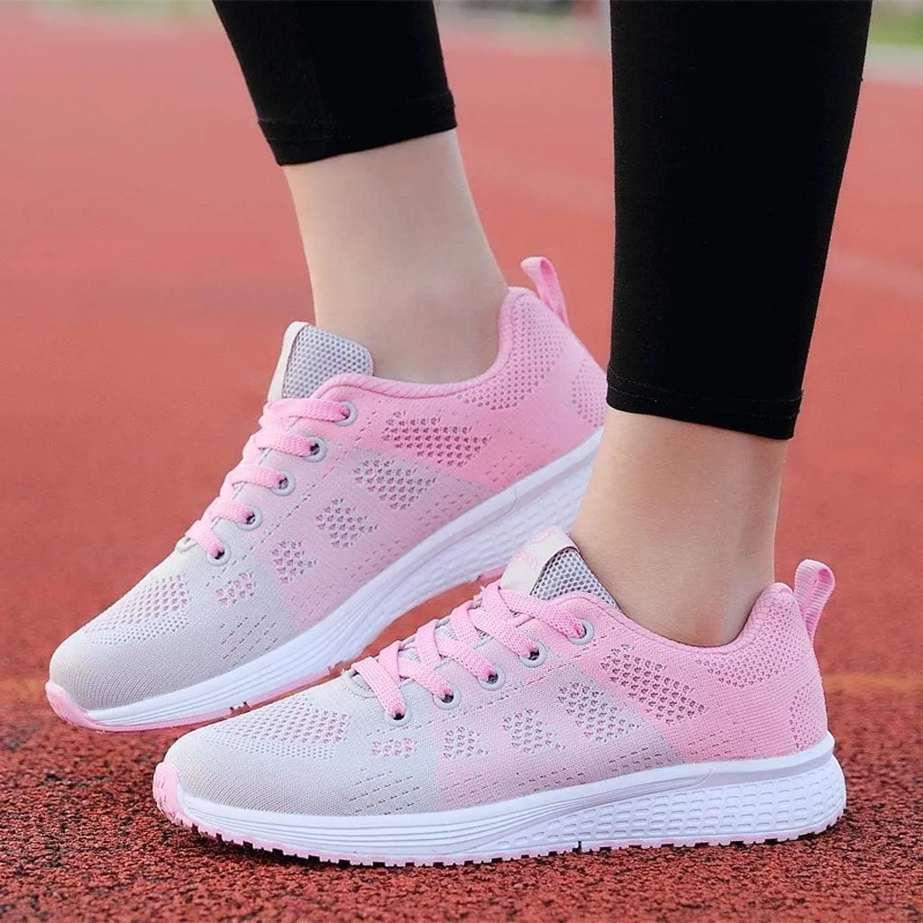 Sneakers for Women Casual Mesh Breathable Lace Up Walking Tennis Shoes Womens Wide Casual Work Shoes Fashion Sneakers 2025 Slip On Tennis Shoe Trainers Shoe