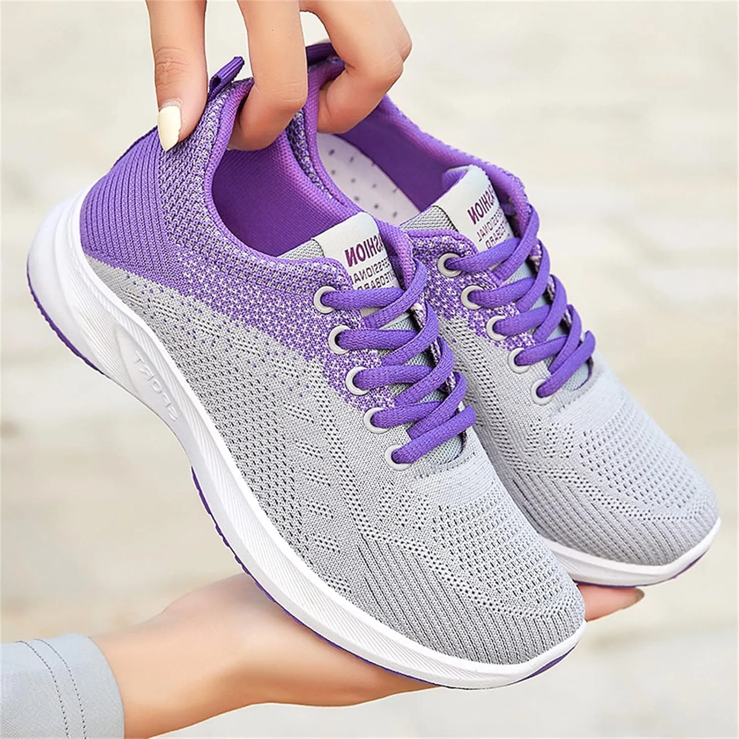 Sneakers for Women Running Shoes Fashion Walking Lace Up Walking Shoes Women Mesh Breathable Business Casual Shoes Platform Sneakers Brown Tennis Shoe Cross Trainer Shoe
