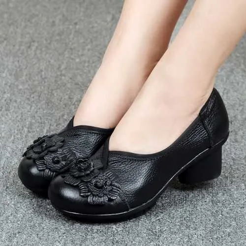 SOCOFY Women Casual Shoes In Leather