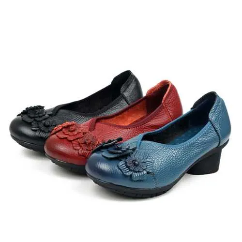 SOCOFY Women Casual Shoes In Leather