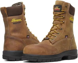 Thorogood 8 Waterproof Work Boots for Men - Nano Composite Toe - Genesis Series - Full-Grain Leather with Comfort Insoles and Slip-Resistant Outsoles