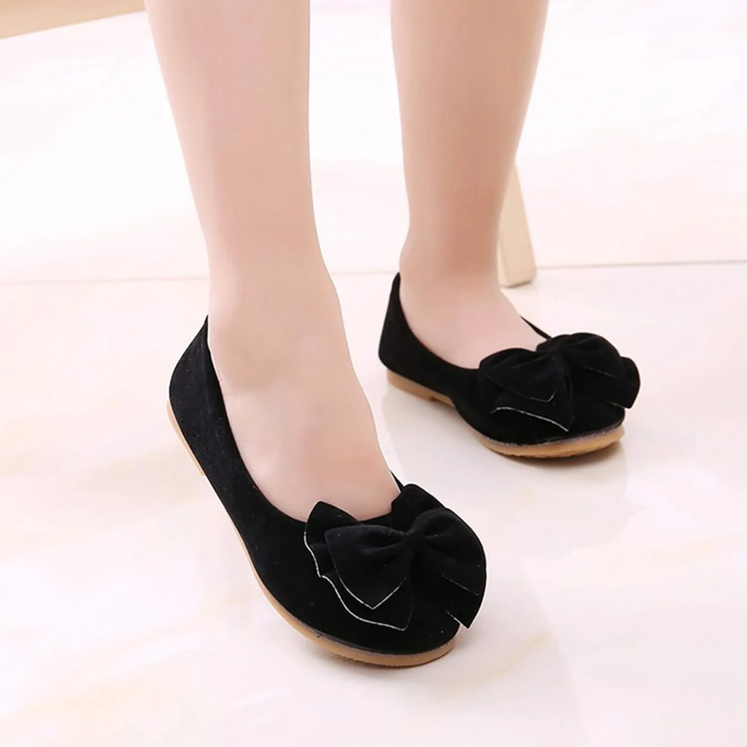 Toddler Girls Dress Shoes Cute Mary Jane Shoes Ballet Flats Flower Girl Shoes for Weeding Casual Walking Shoes