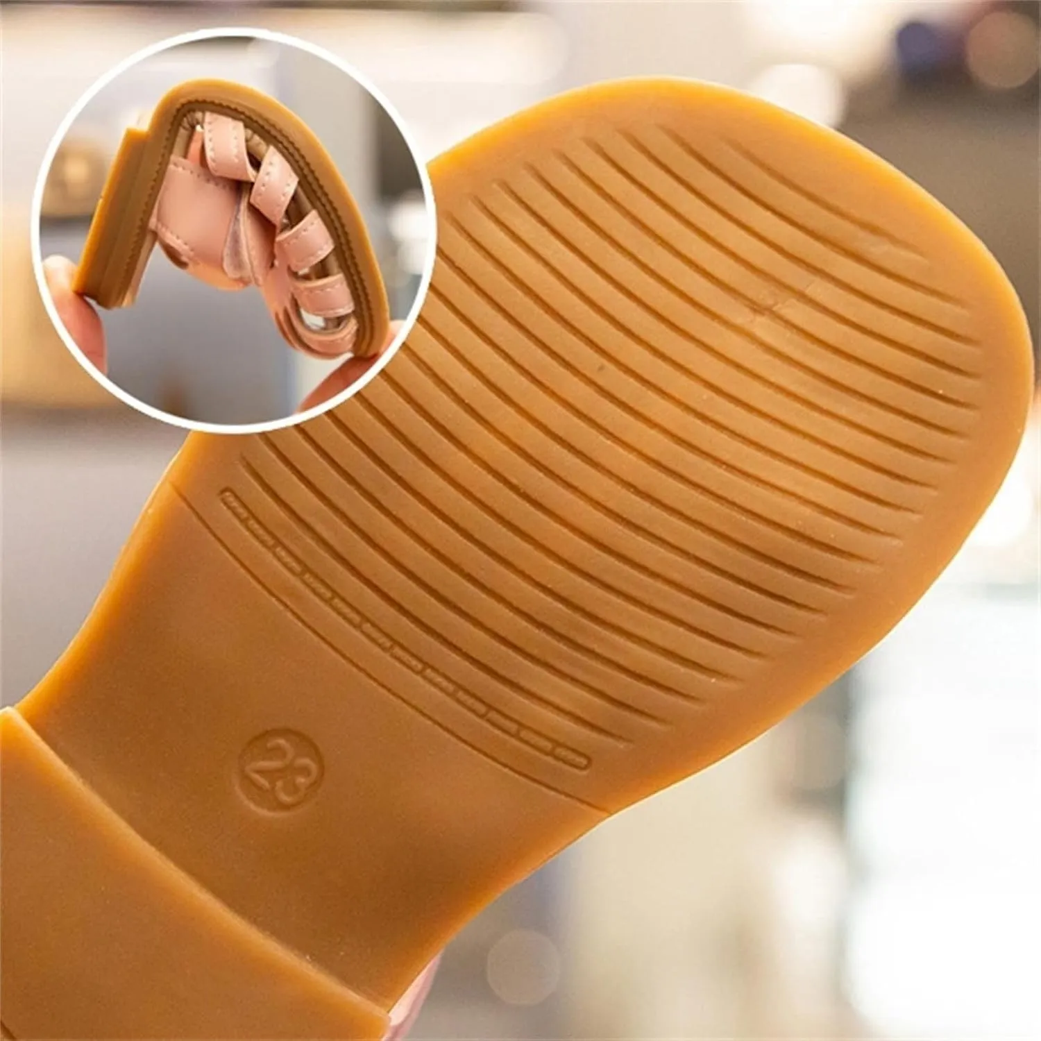 Toddler Kids Girls Closed Toe Sandals Soft Rubber Princess Flat Shoes Summer Flower Girl Outdoor Beach Dress Shoes