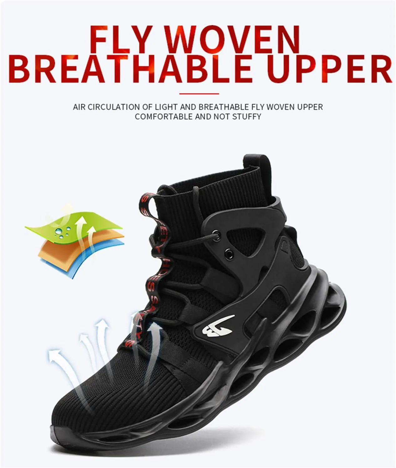 Unisex Steel Toe Work Shoes Industrial Construction Slip Resistant Shoes for Men Women