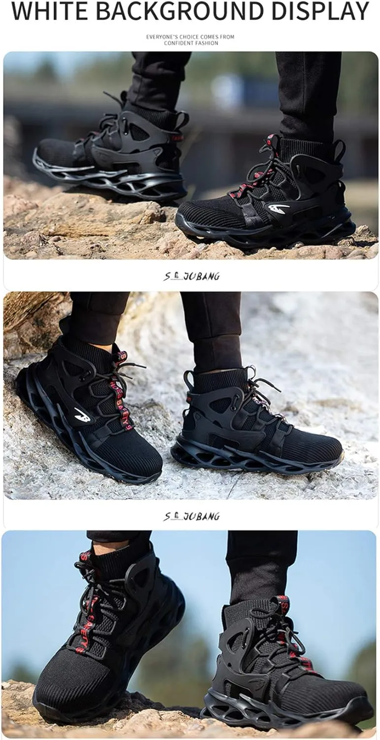 Unisex Steel Toe Work Shoes Industrial Construction Slip Resistant Shoes for Men Women